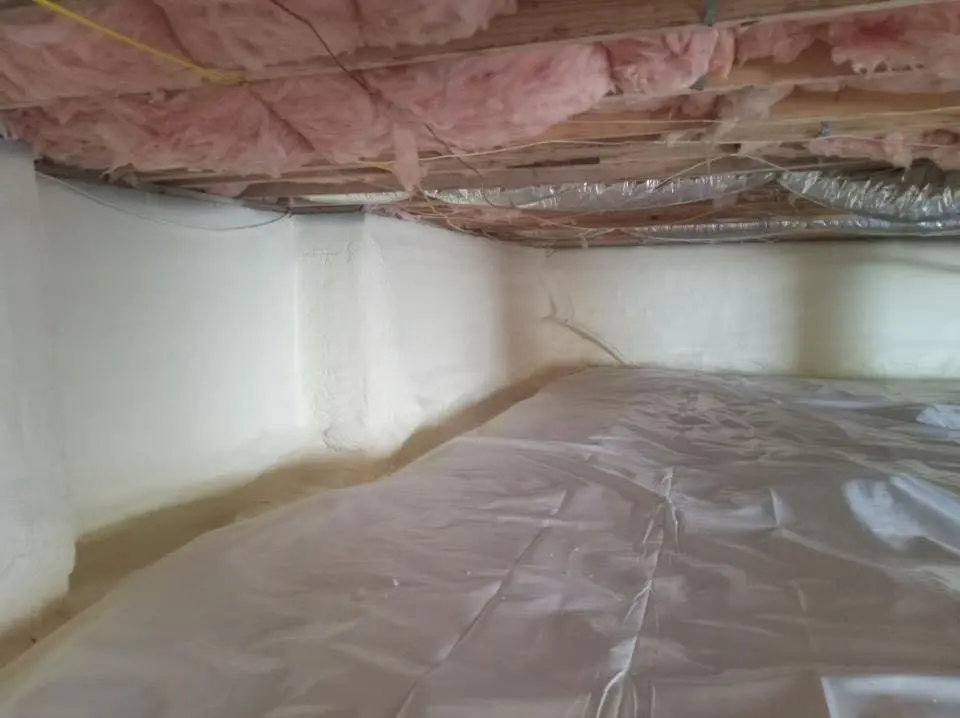 Crawl space encapsulation with closed-cell spray foam for Spray Foam Roofing in Lenox